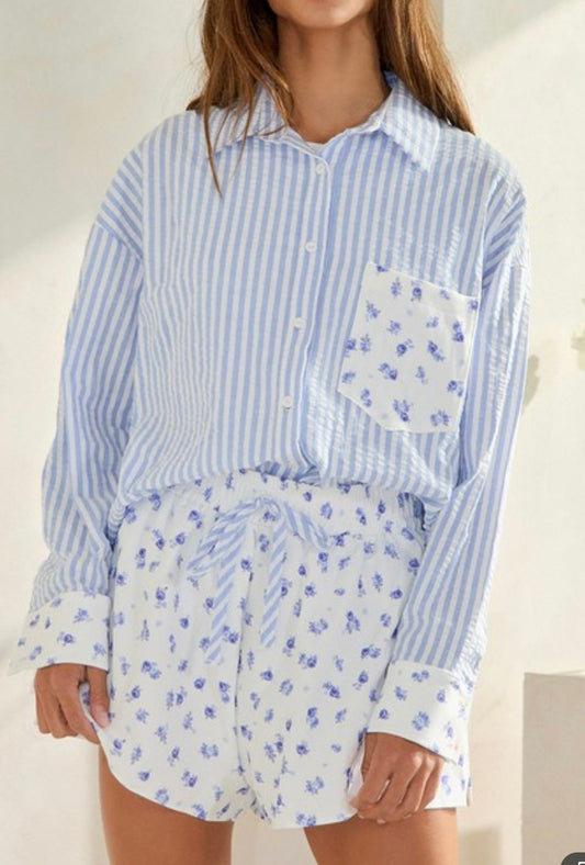 Bluebonnet Flower Shorts