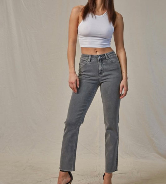 Mica High Rise Steel Grey Jeans