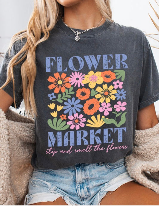 Flower Market Comfort Color Tshirt