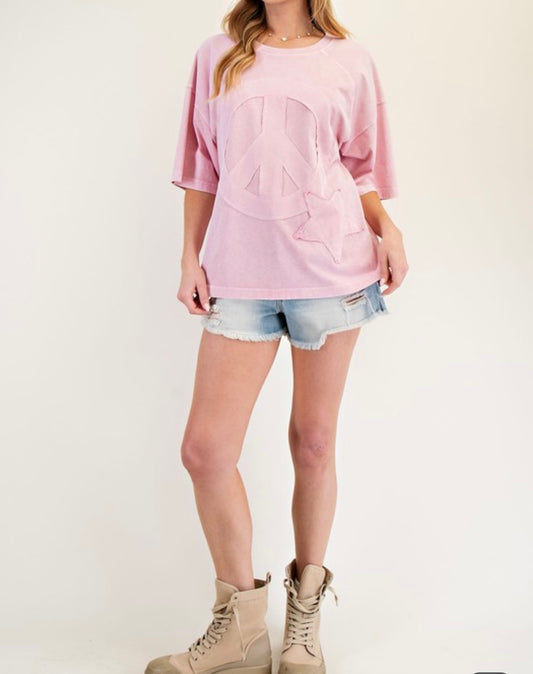 Pink Star and Peace Top( Easel)
