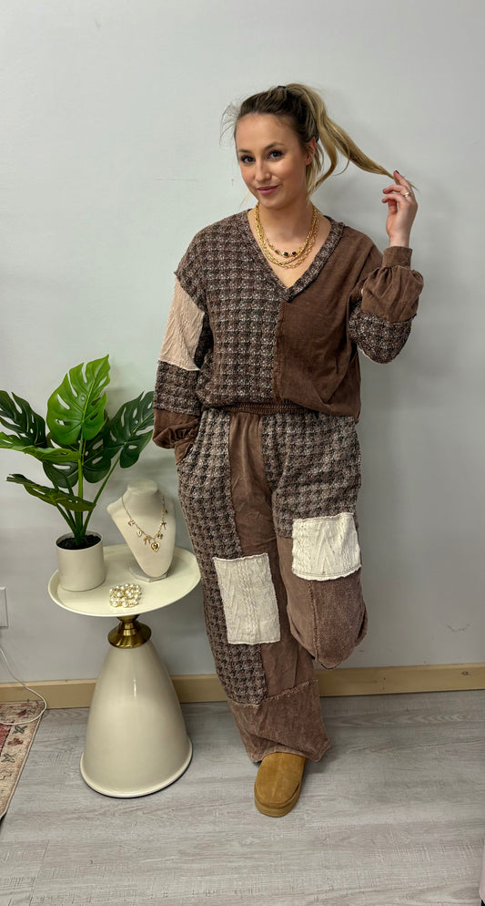 Houndstooth Chocolate Patch Pants JHer