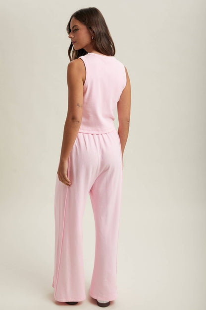 KNIT TANK AND PALAZZO PANTS SET