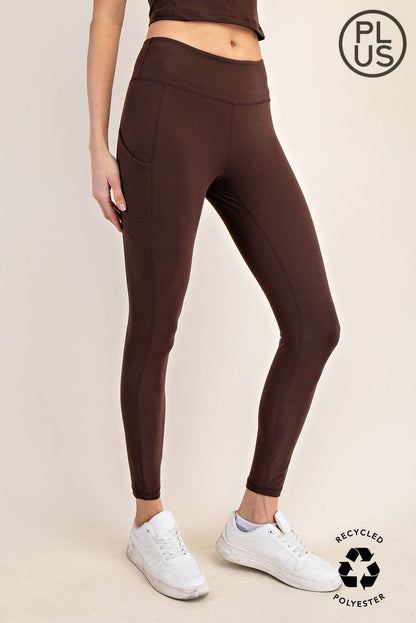 Rae Mode PLUS SIZE BUTTER BASIC LEGGING WITH POCKETS