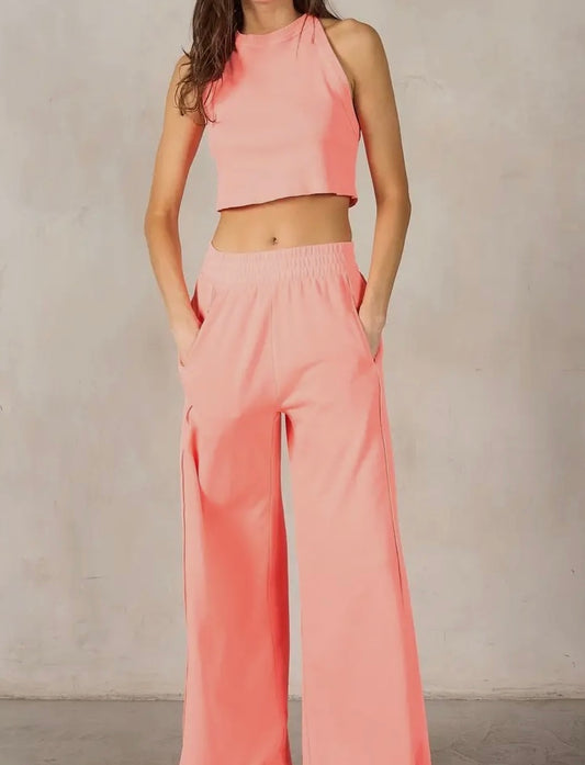 Coastal Coral Halter and Pants set