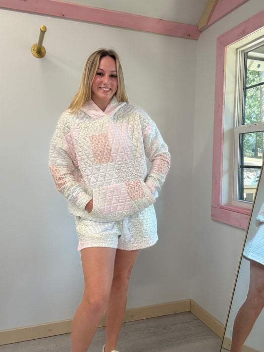Quilted Pastel Hoodie Sunkissed Coconut