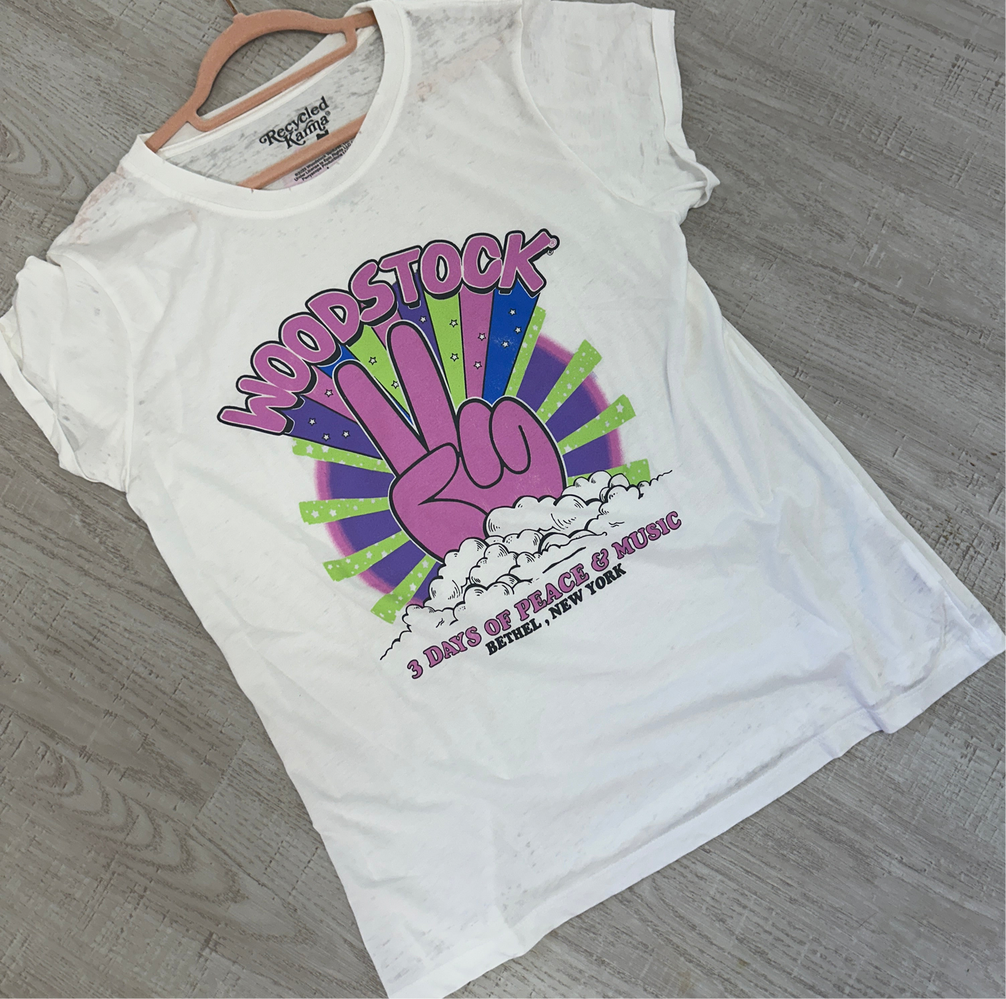 Woodstock Burn Out Tshirt