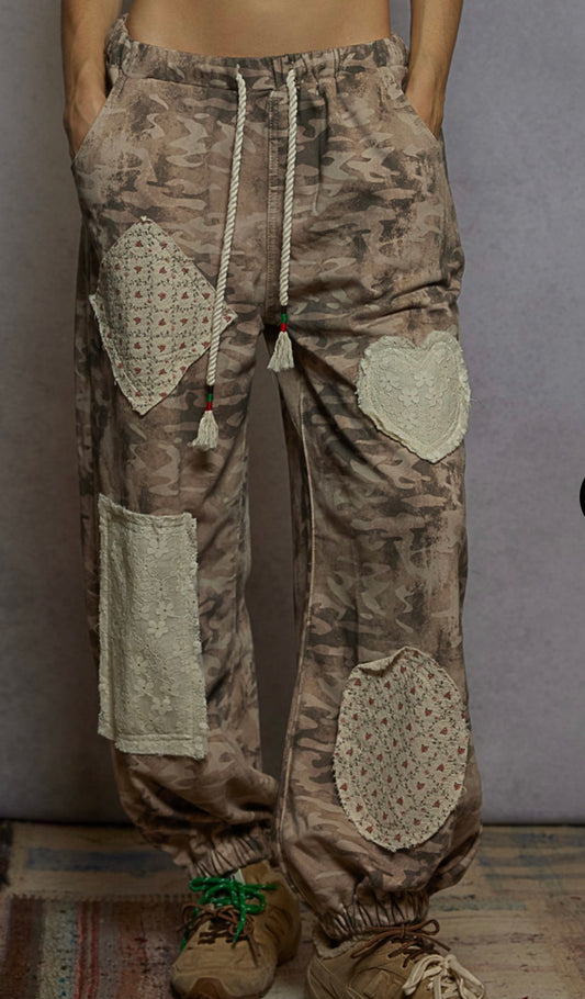 Tan Camo Joggers
