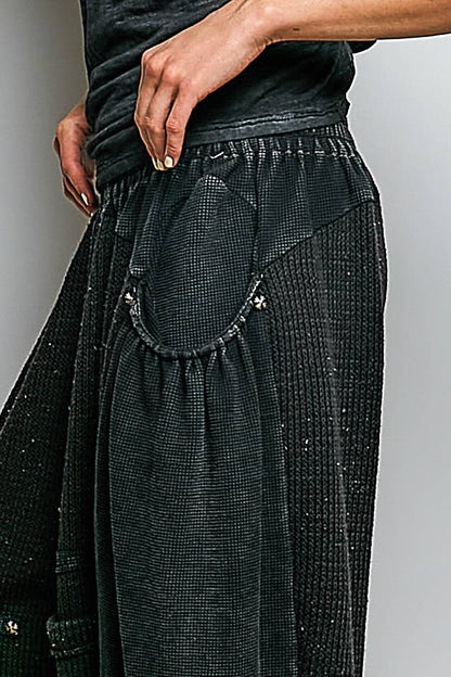 Thermal High Rise Jogger Baggy Knit Sweater Pants Pol