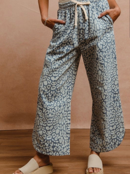 Blue Cloud Leopard Pants