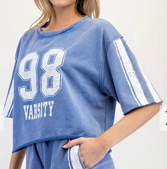Varsity Blue Top