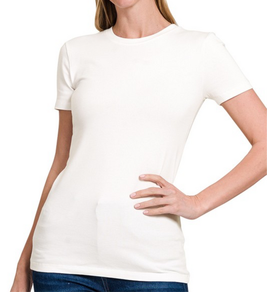 Basic White Tee Top