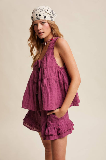 Plum Tired Short Set