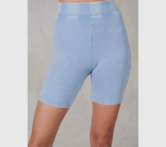 Ice Blue Biker Shorts