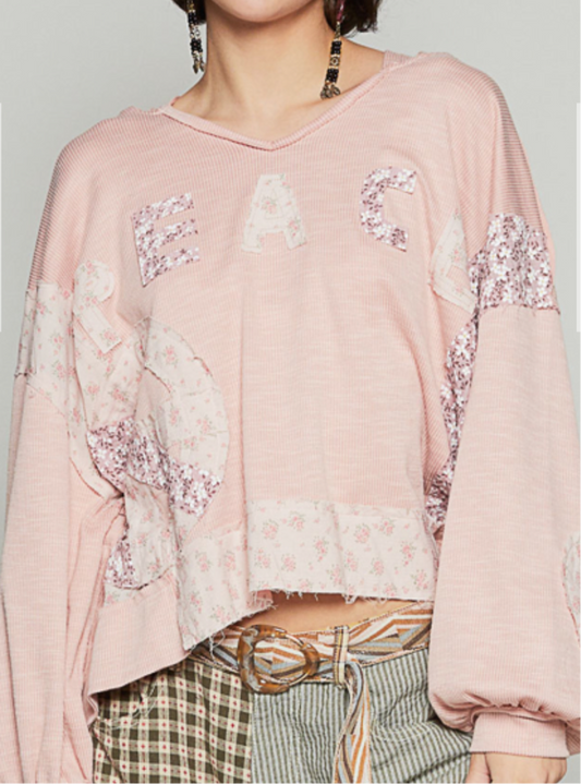 Let’s Spell Peace Pink Top