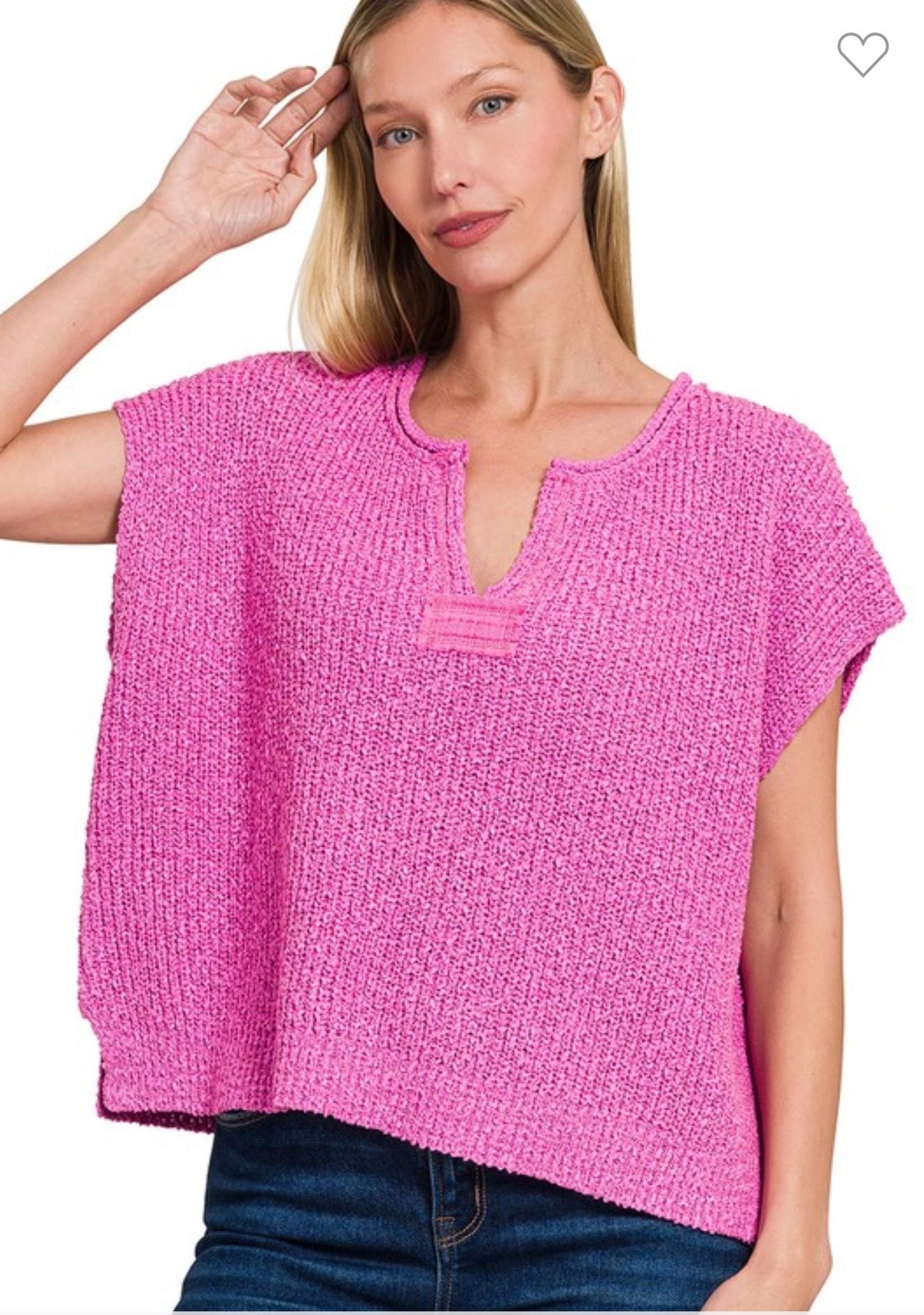 Z Split Neck Sweater
