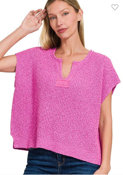 Z Split Neck Sweater