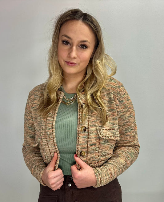 Multi Colored Button Down Sweater