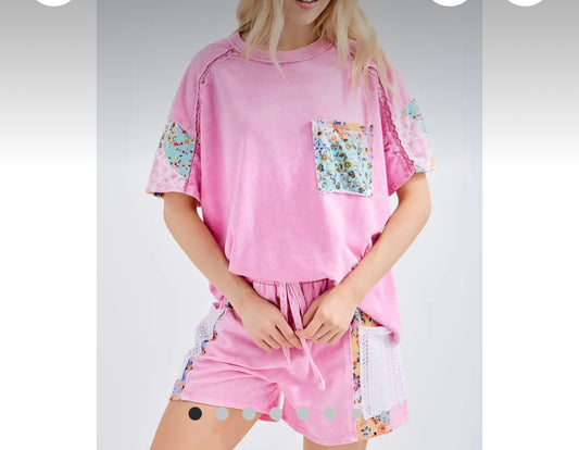 Mineral Wash Pink Maria Top