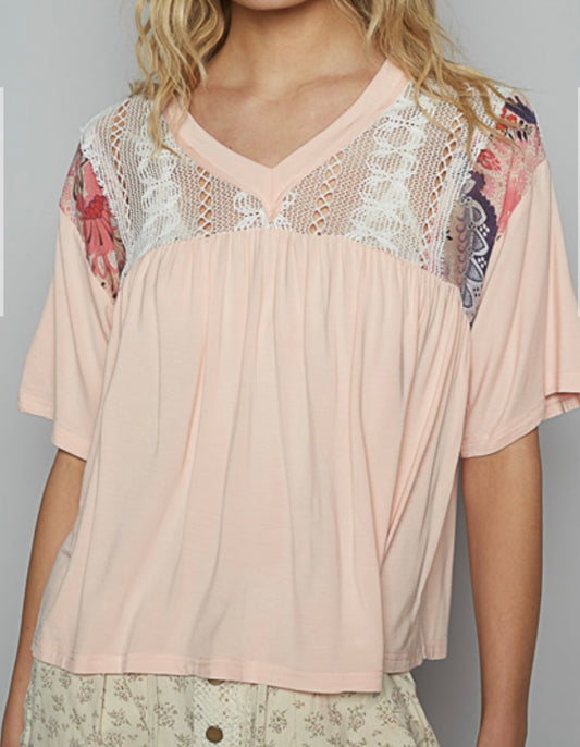 Peach Kali Top