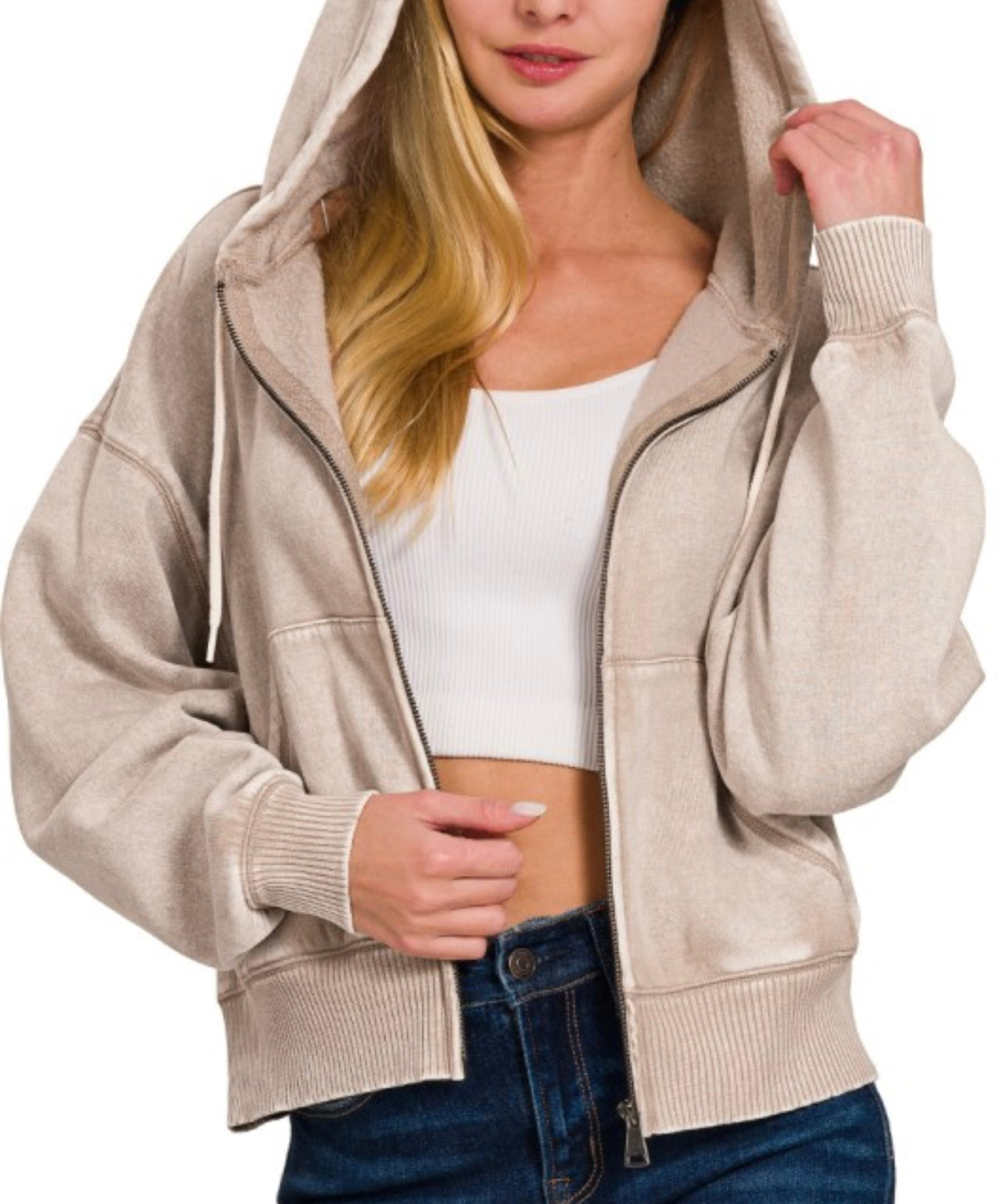 Light Mocha Fleece Hoodie