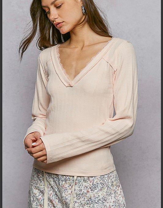 Blush Pink Blouse Pol