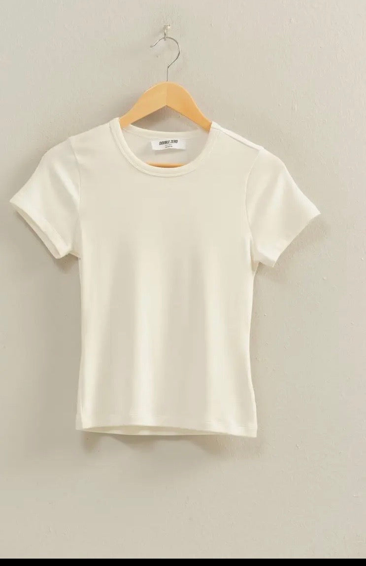 HF White Mineral Wash Crew Top