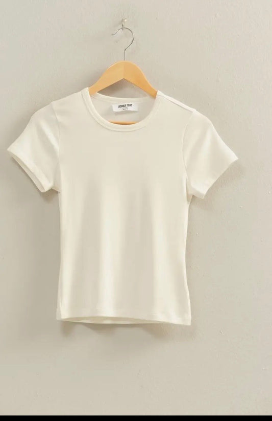 HF White Mineral Wash Crew Top