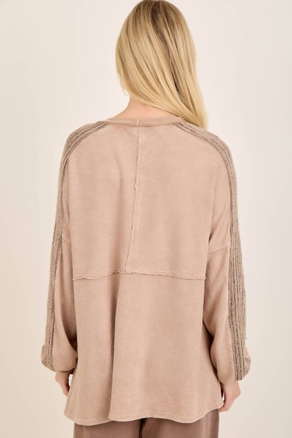 MineralWashed Snowflake doily Winter Sweater