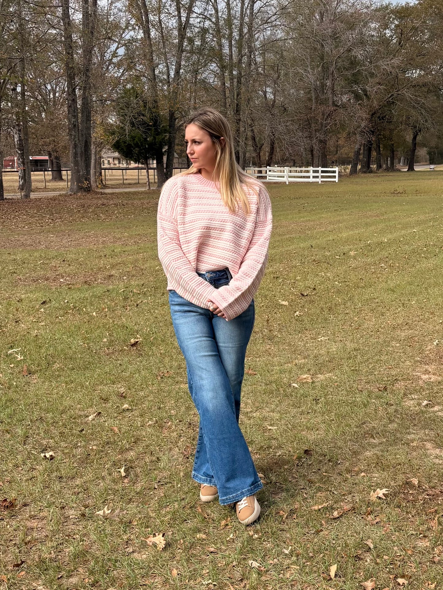 Soft Pink Sweater Peach Love