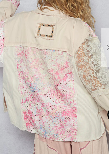 Audra Sky Pink Button Down Top