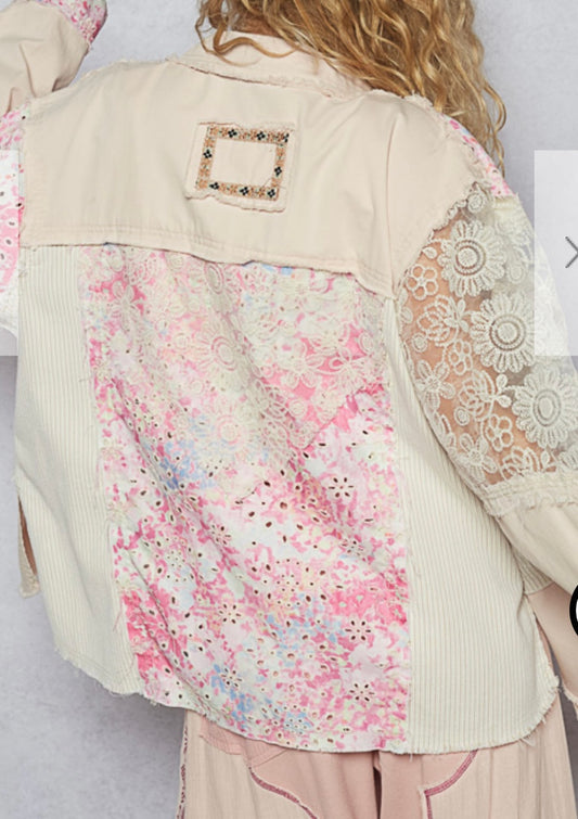 Audra Sky Pink Button Down Top