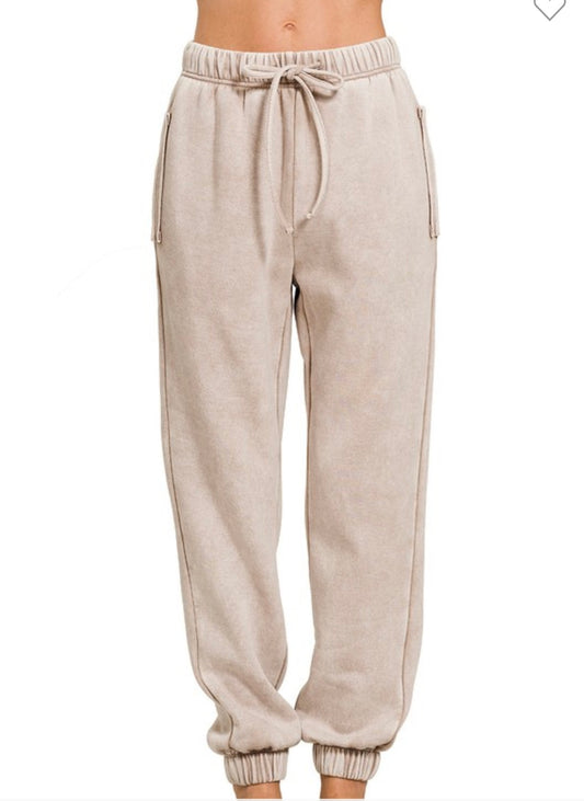 Light Mocha Fleece Joggers
