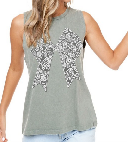 Zutter Olive Bow Tshirt