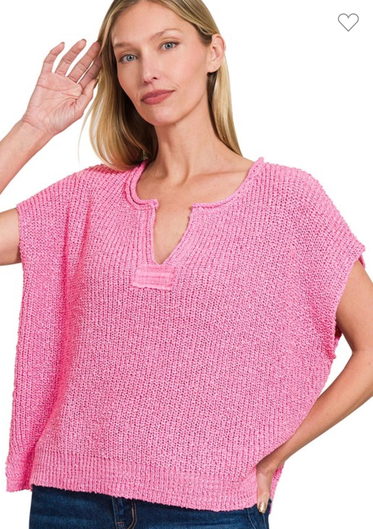 Z Split Neck Sweater