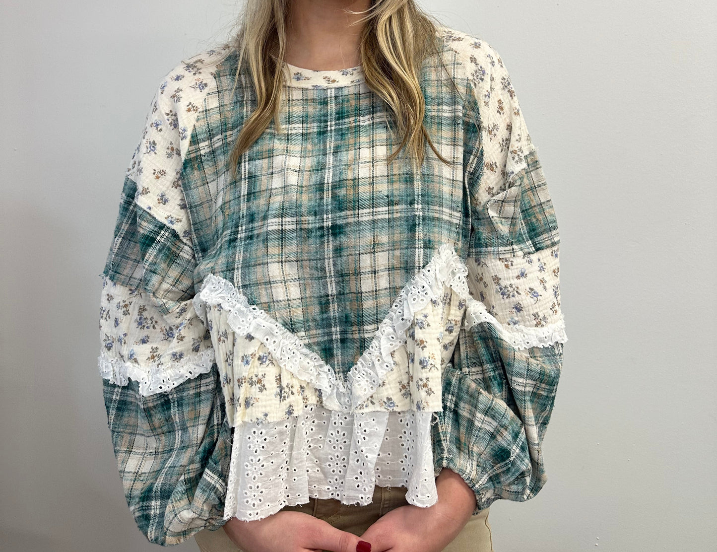 Green Plaid Baby Doll Pol