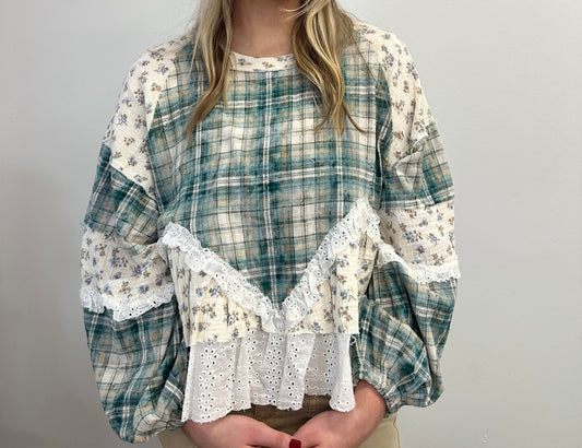 Green Plaid Baby Doll Pol