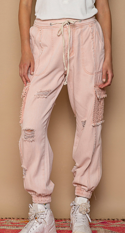 Pink Haze Patch Jogger Jeans