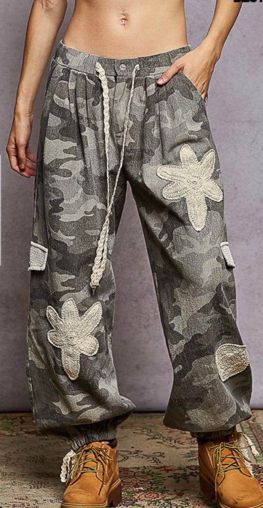 Grey Camo Joggers Pol