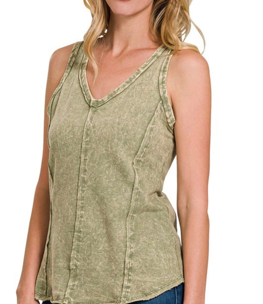 Mineral Wash Razor Back Tops