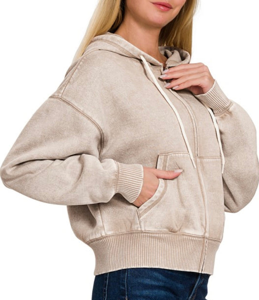 Light Mocha Fleece Hoodie