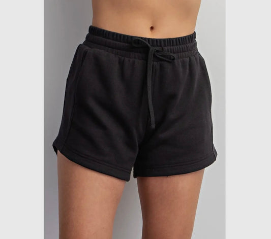 Black French Terry Shorts