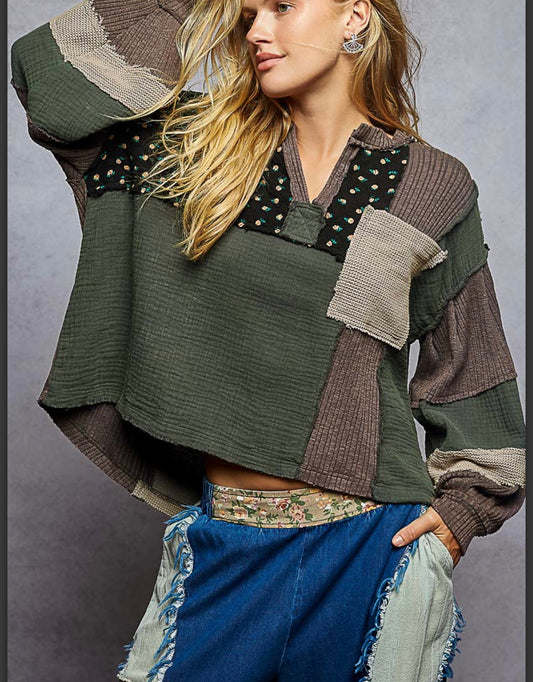 Moss Charcoal Top Pol