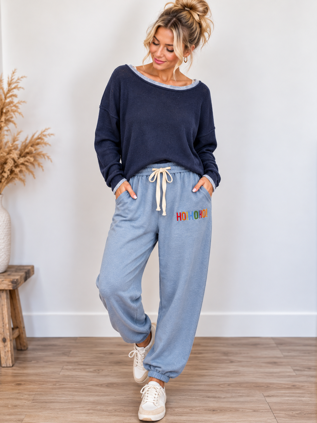 Lelis Navy Top