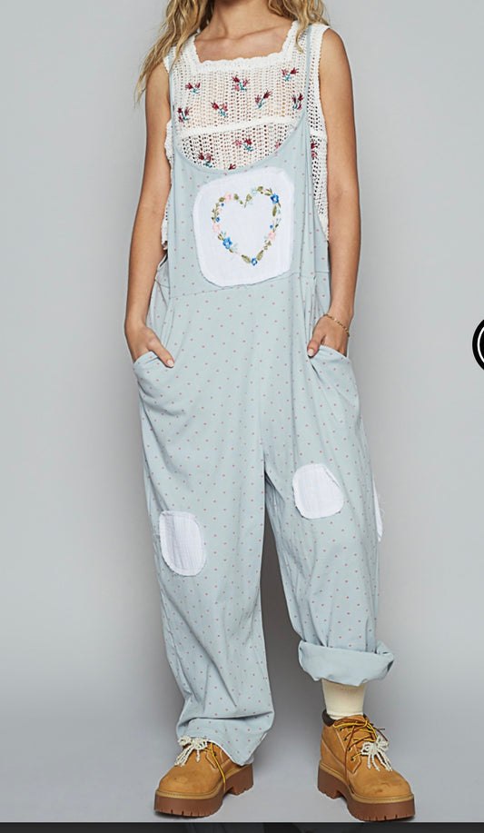 Dusty Blue POL Overalls