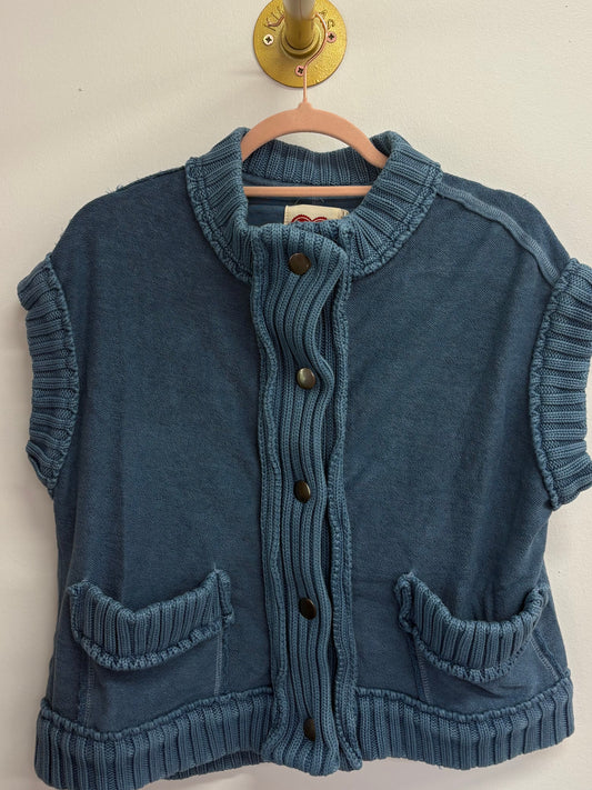 Denim Washed Terry Vest