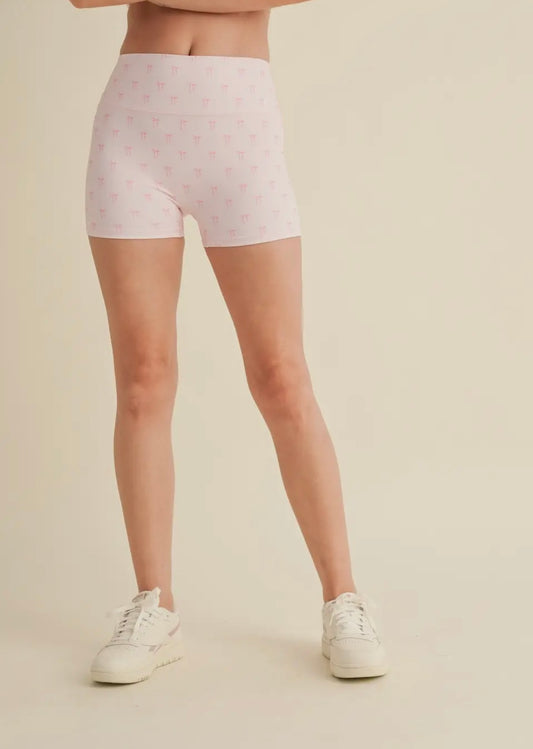 Pink Bow Biker Shorts by Kim