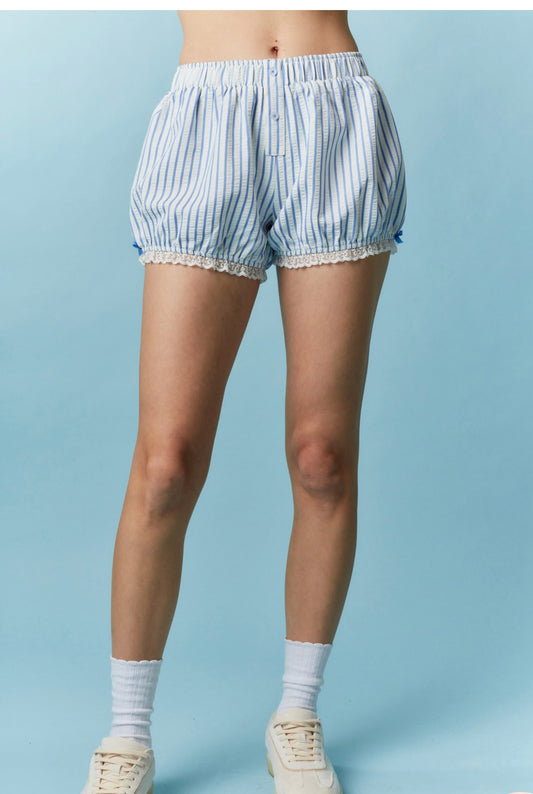 Blue Stripe Pedal Bloomers