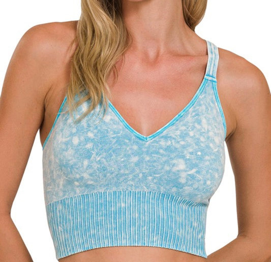 Ice Blue Cropped Tank