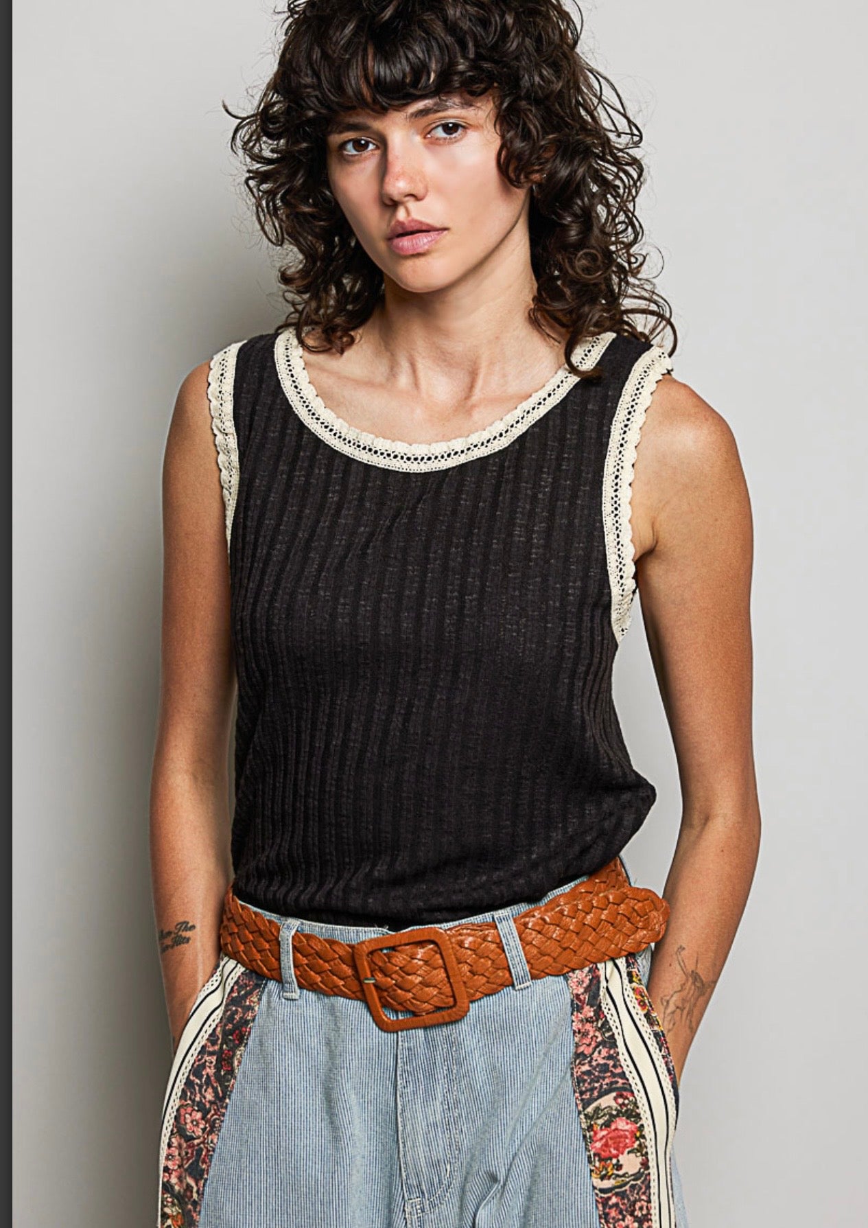 Moonlit Lace Tank Top