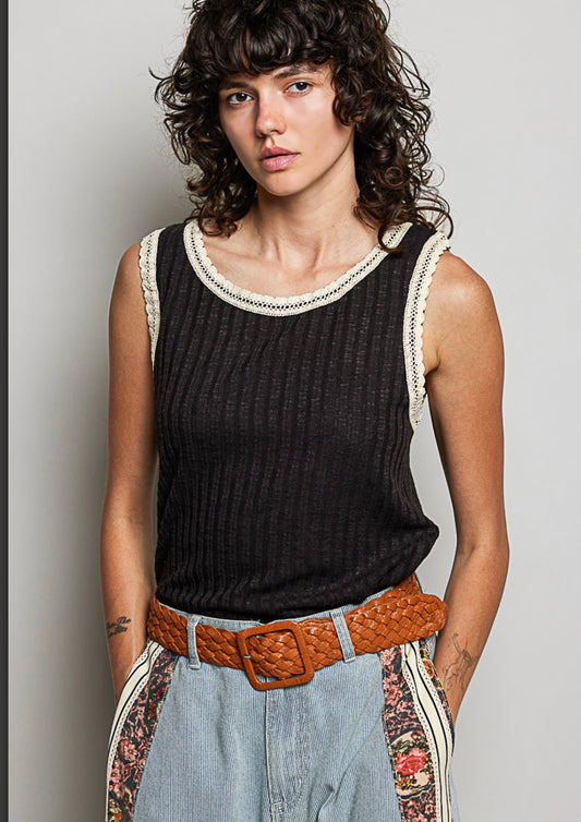 Moonlit Lace Tank Top